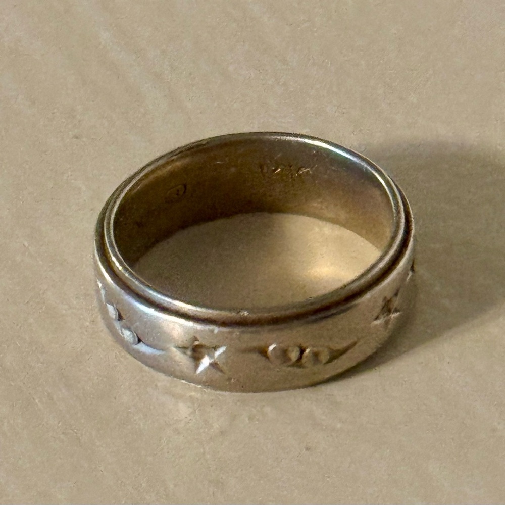 14k Celestial Star Band Ring